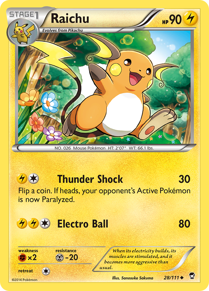 Raichu - 028/111 - Furious Fists