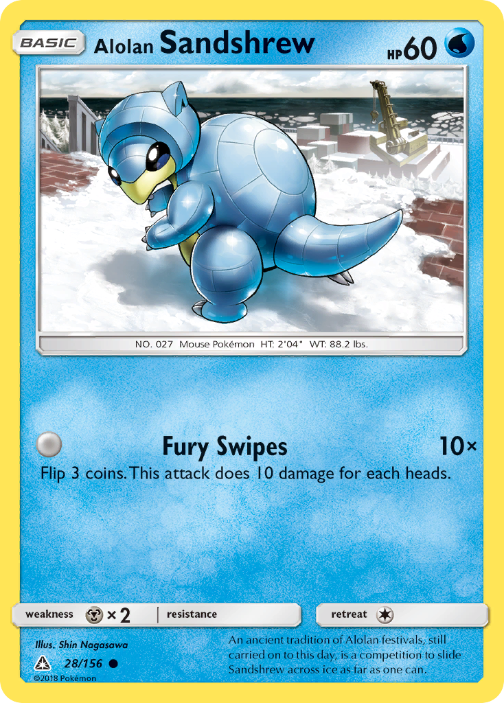 Alolan Sandshrew - 028/156 - Ultra Prism