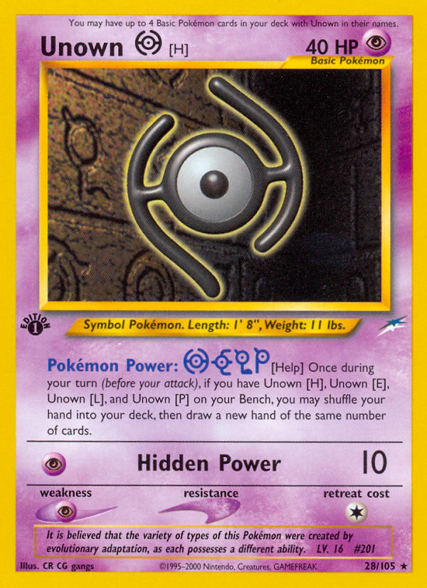 Unown [H] - 028/105 - Neo Destiny