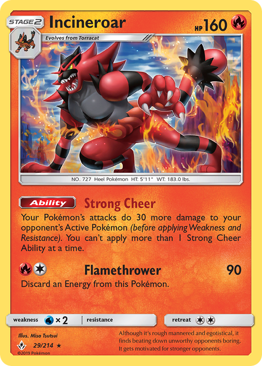 Incineroar - 029/214 - Unbroken Bonds