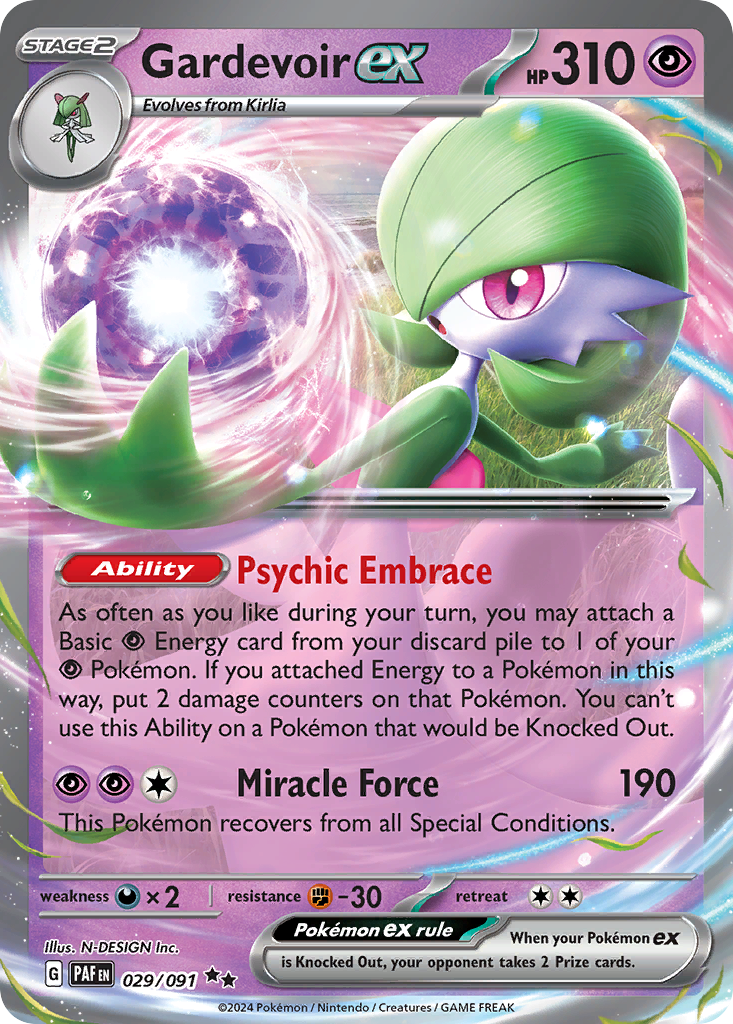 Gardevoir ex - 29/91 - Paldean Fates