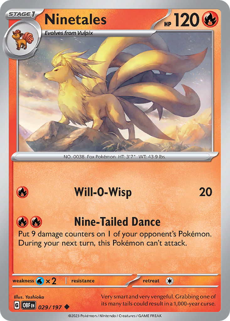 Ninetales - 029/197 - Obsidian Flames