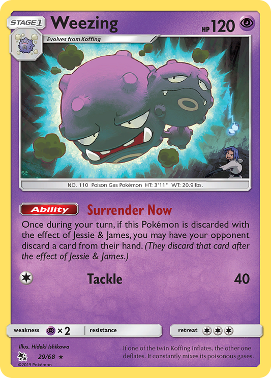 Weezing - 29/68 - Hidden Fates