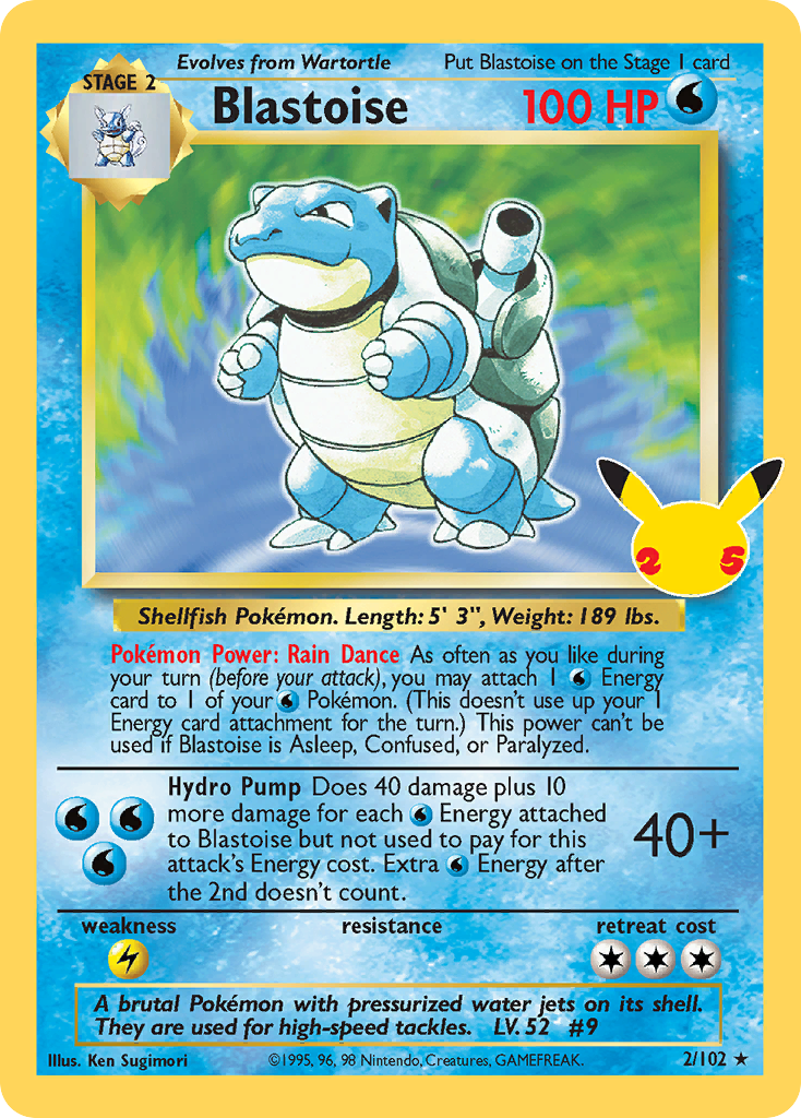 Blastoise - 02/25 - Celebrations: Classic Collection