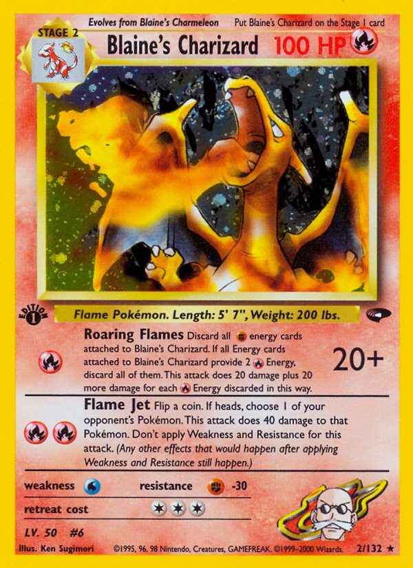 Blaine's Charizard - 002/132 - Gym Challenge