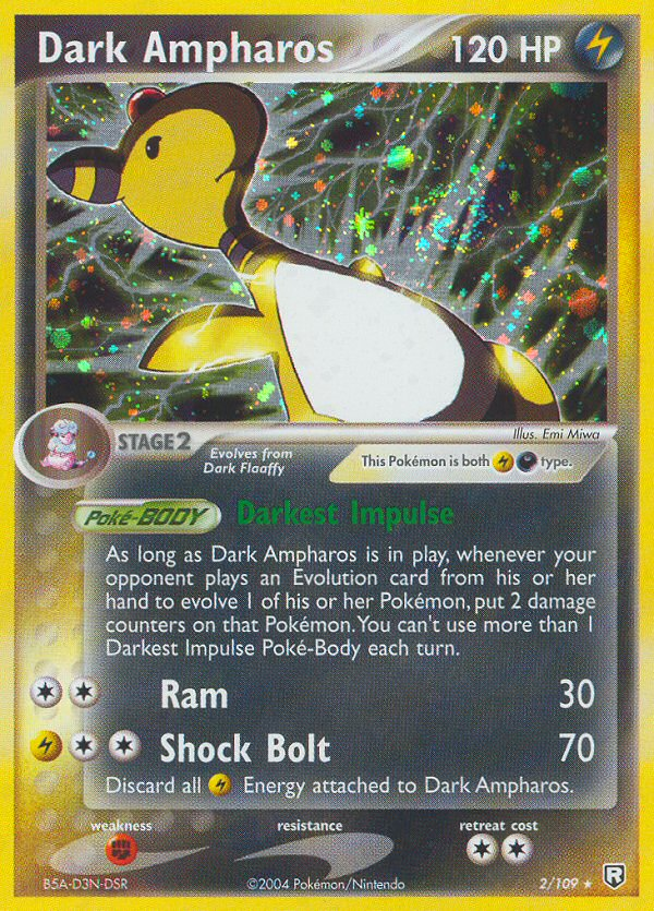 Dark Ampharos - 002/109 - Team Rocket Returns