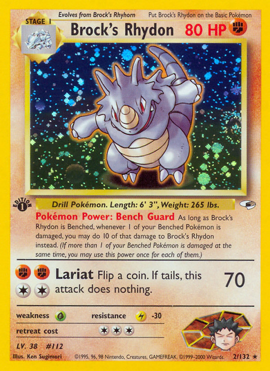 Brock's Rhydon - 002/132 - Gym Heroes