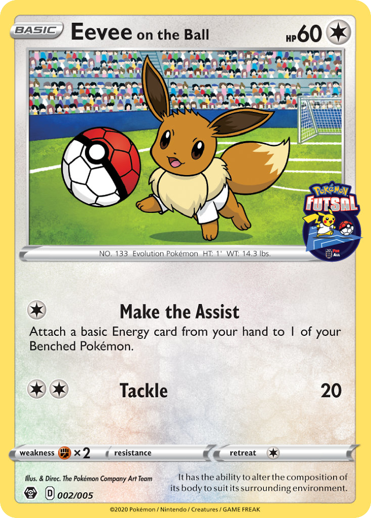 Eevee on the Ball - 2/5 - Pokémon Futsal Collection