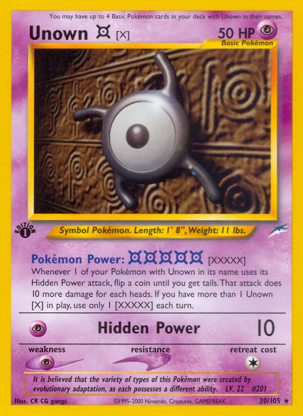 Unown [X] - 030/105 - Neo Destiny