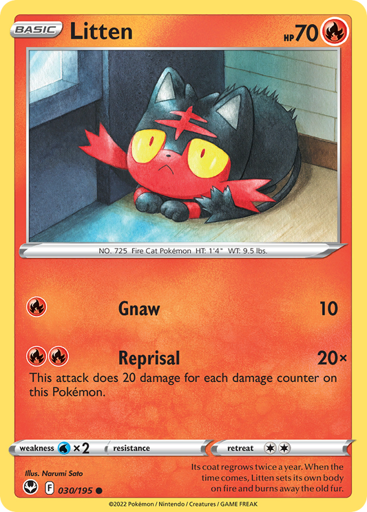 Litten - 030/195 - Silver Tempest