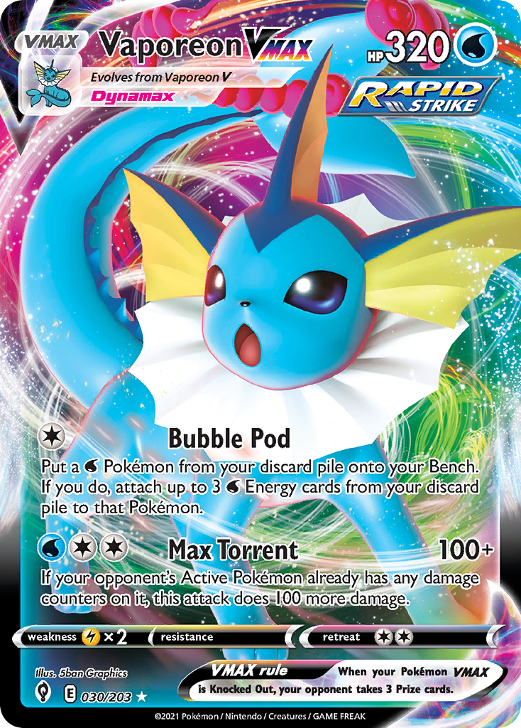 Vaporeon VMAX - 030/203 - Evolving Skies