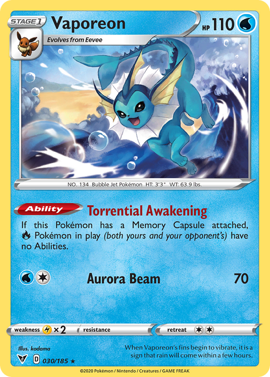 Vaporeon - 030/185 - Vivid Voltage