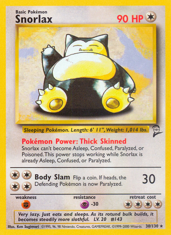 Snorlax - 030/130 - Base Set 2