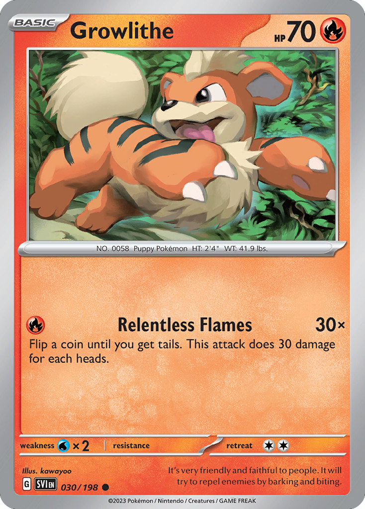 Growlithe - 030/198 - Scarlet & Violet