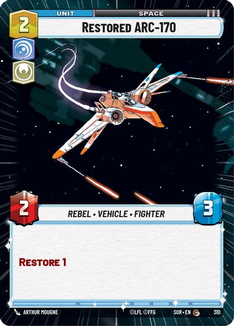 Restored ARC-170 - SOR - 310 - Common - Hyperspace