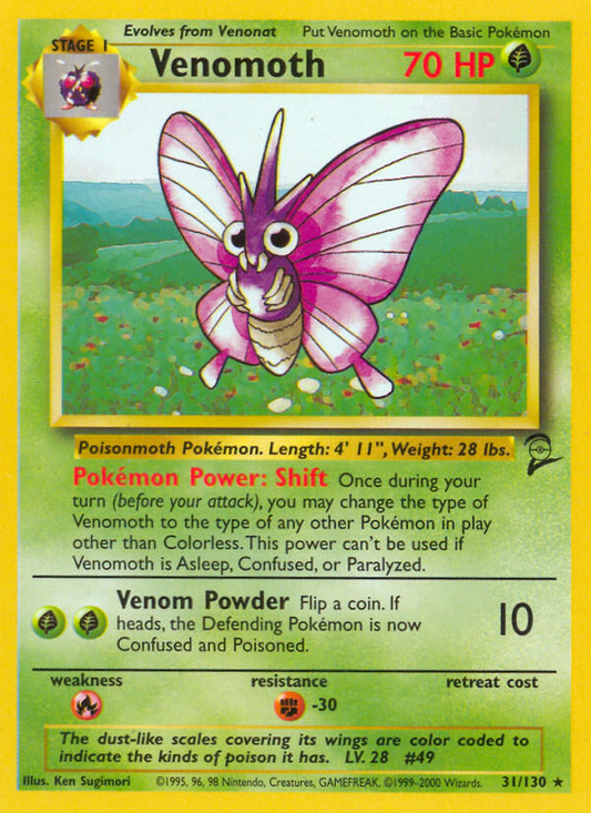 Venomoth - 031/130 - Base Set 2