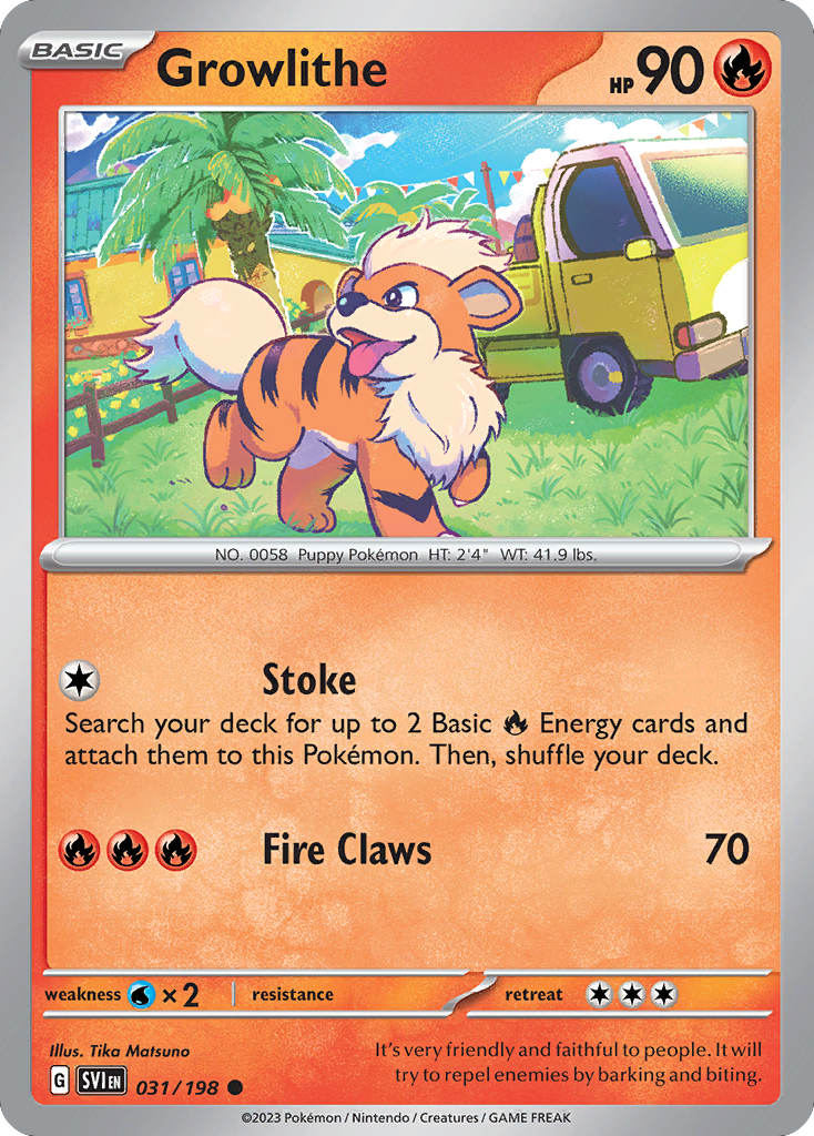 Growlithe - 031/198 - Scarlet & Violet