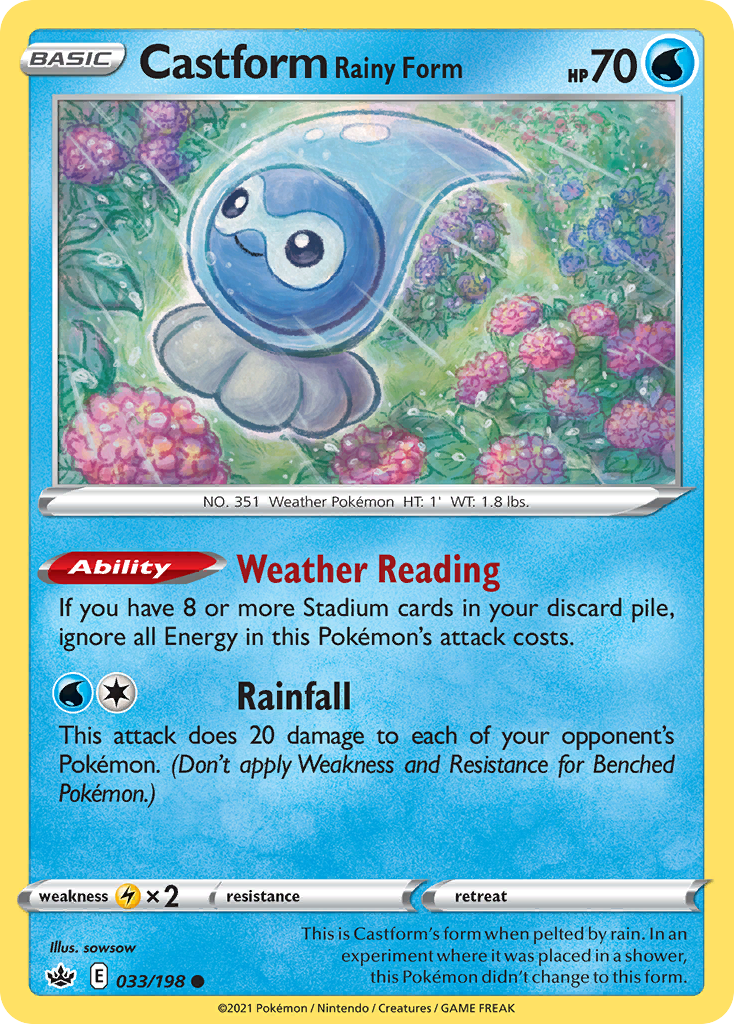 Castform Rainy Form - 033/198 - Chilling Reign