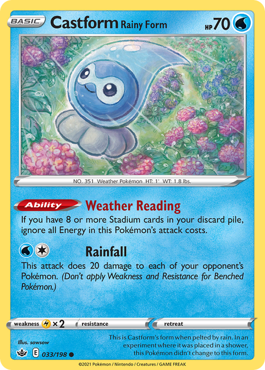 Castform Rainy Form - 033/198 - Chilling Reign