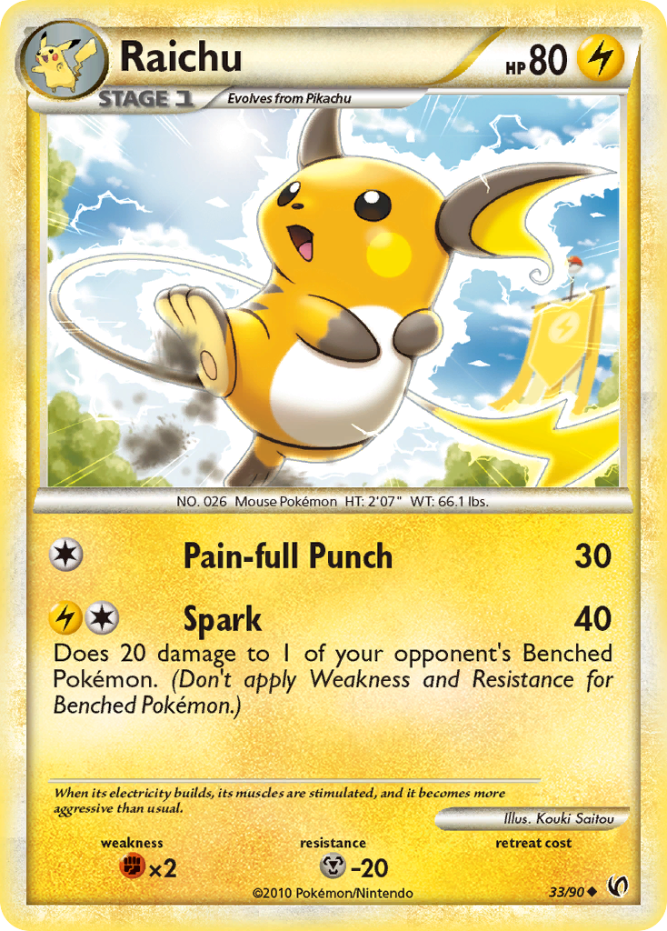 Raichu - 33/90 - HS—Undaunted