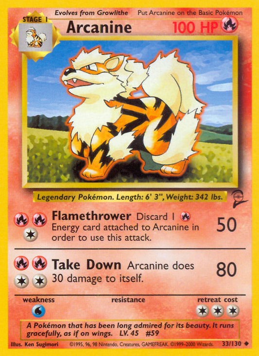 Arcanine - 033/130 - Base Set 2