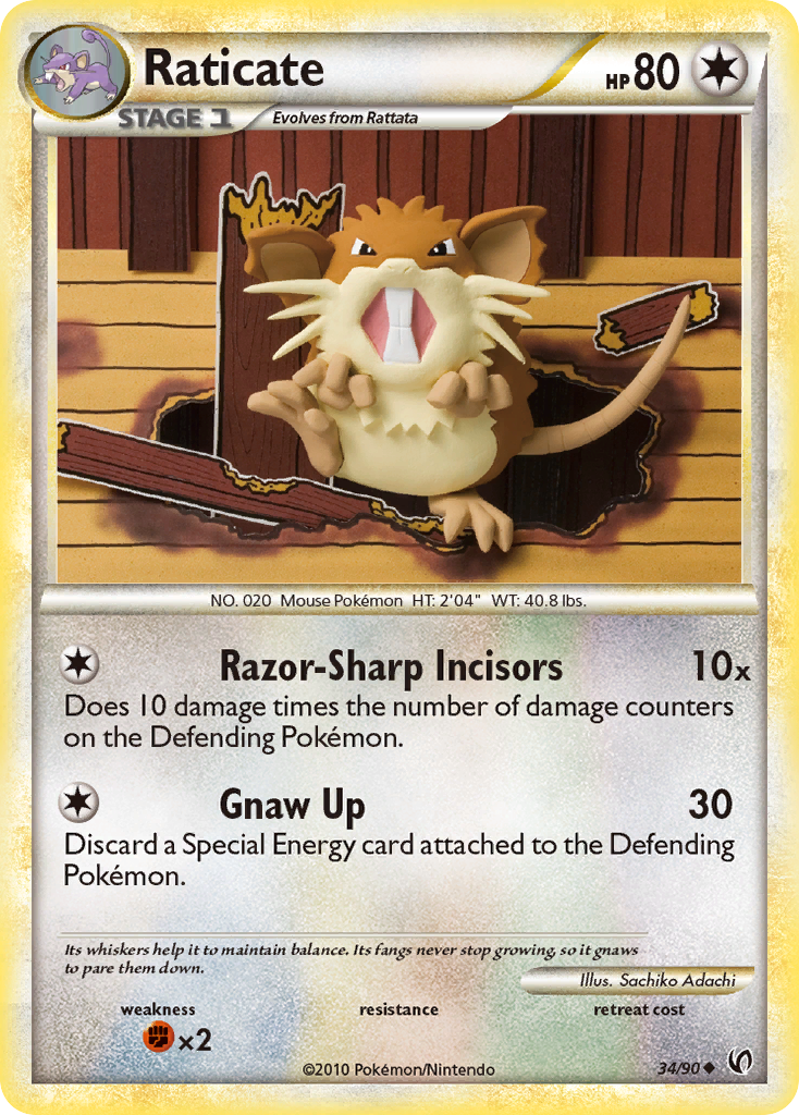 Raticate - 34/90 - HS—Undaunted