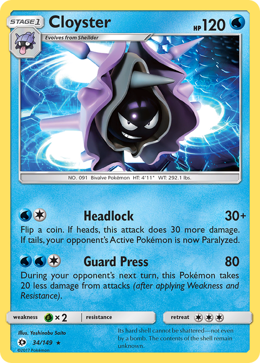 Cloyster - 034/149 - Sun & Moon