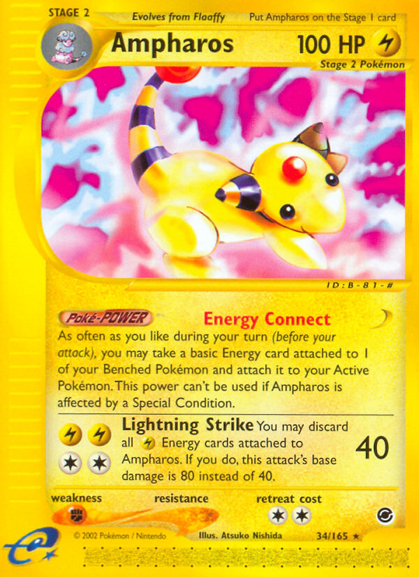 Ampharos - 034/165 - Expedition Base Set