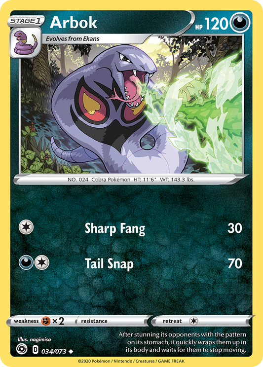 Arbok - 34/73 - Champion's Path