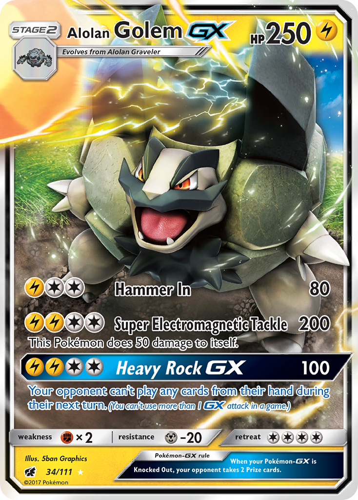 Alolan Golem-GX - 034/111 - Crimson Invasion