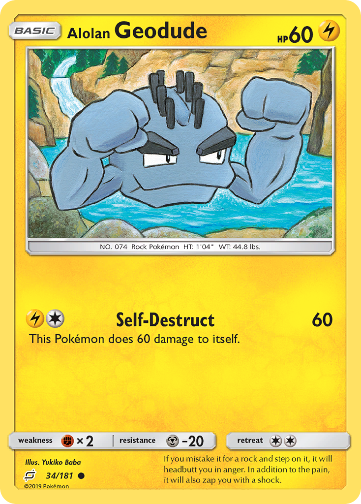 Alolan Geodude - 034/181 - Team Up