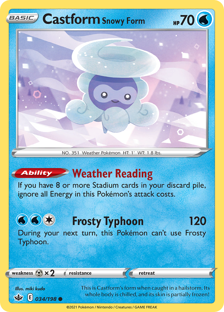 Castform Snowy Form - 034/198 - Chilling Reign