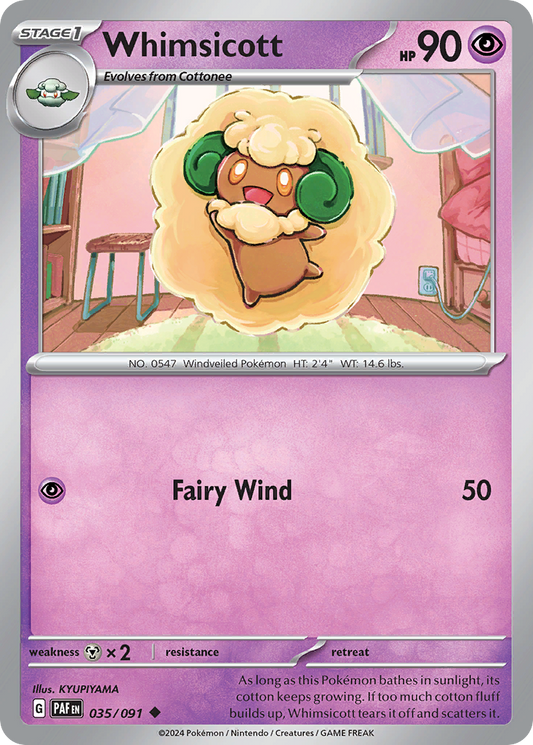 Whimsicott - 35/91 - Paldean Fates