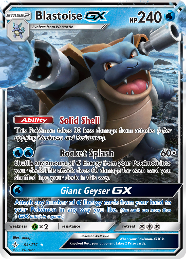 Blastoise-GX - 035/214 - Unbroken Bonds