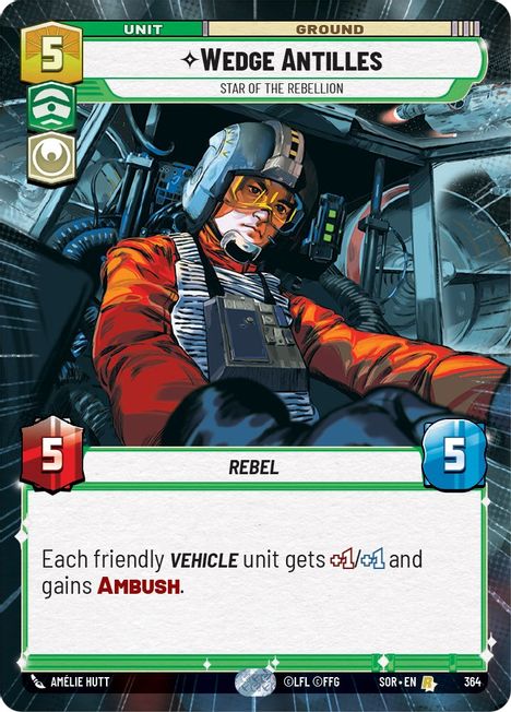 Wedge Antilles - SOR - 364 - Rare - Hyperspace