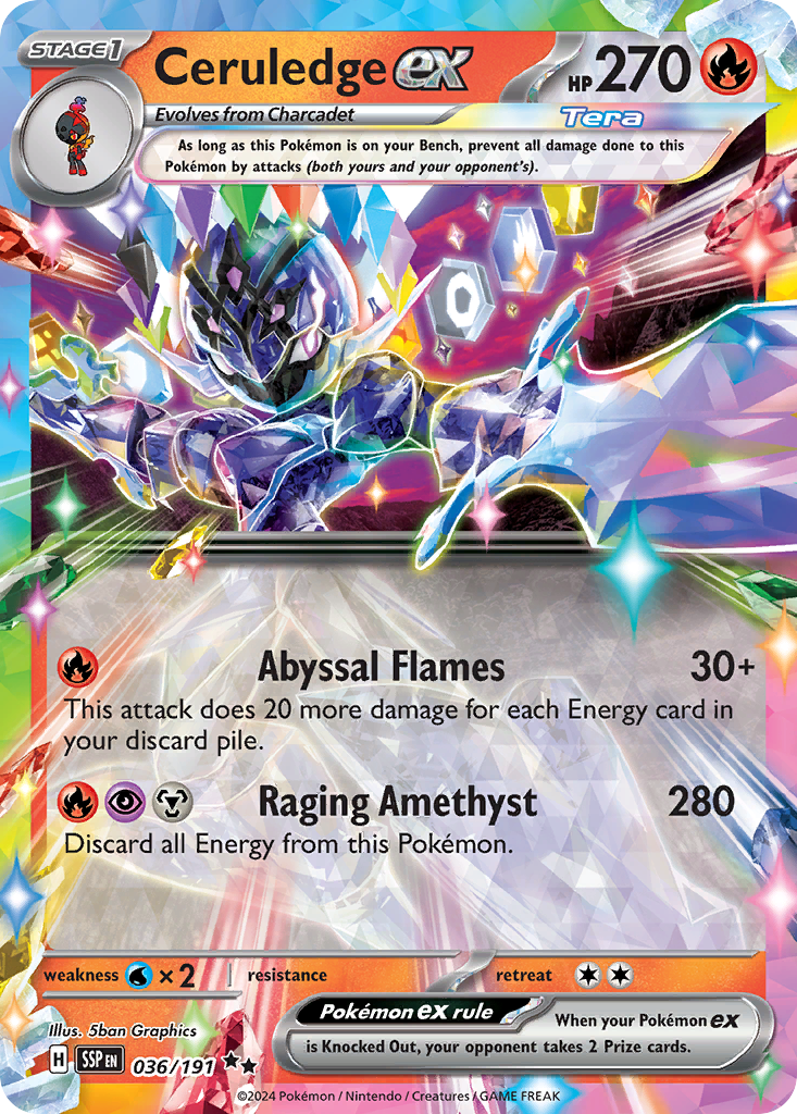 Ceruledge ex - 036/191 - Surging Sparks