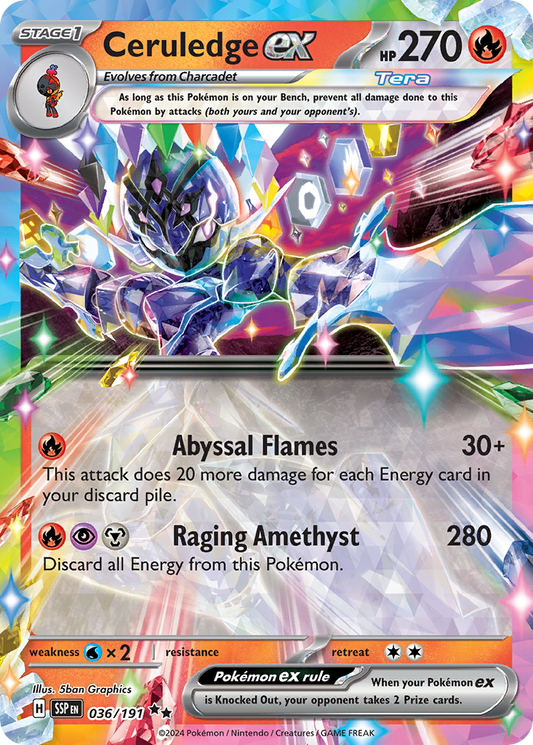 Ceruledge ex - 036/191 - Surging Sparks