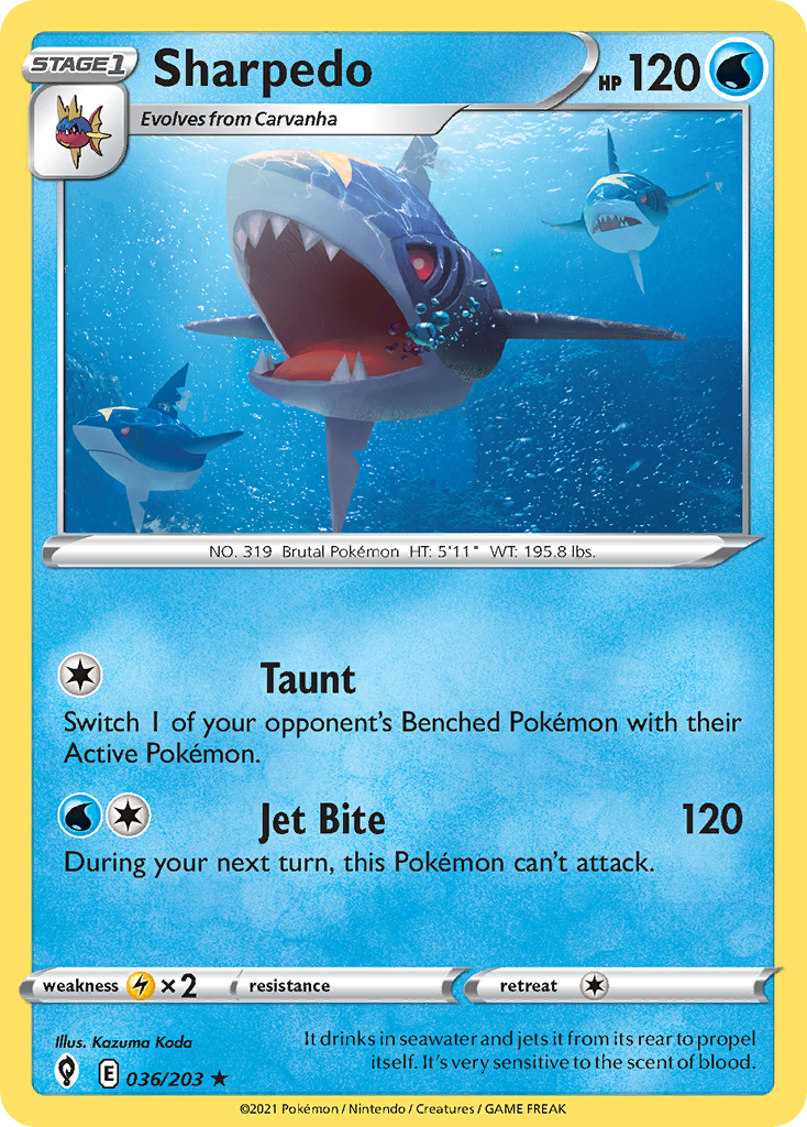 Sharpedo - 036/203 - Evolving Skies