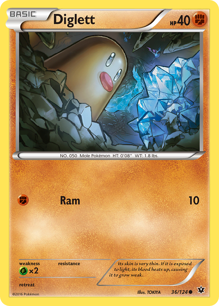 Diglett - 036/124 - Fates Collide