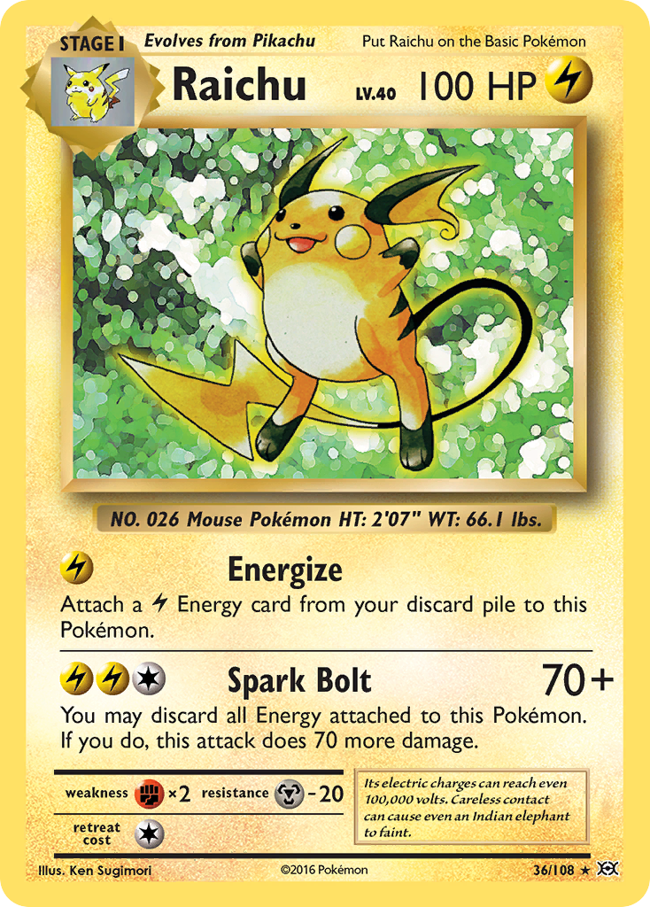 Raichu - 036/108 - Evolutions