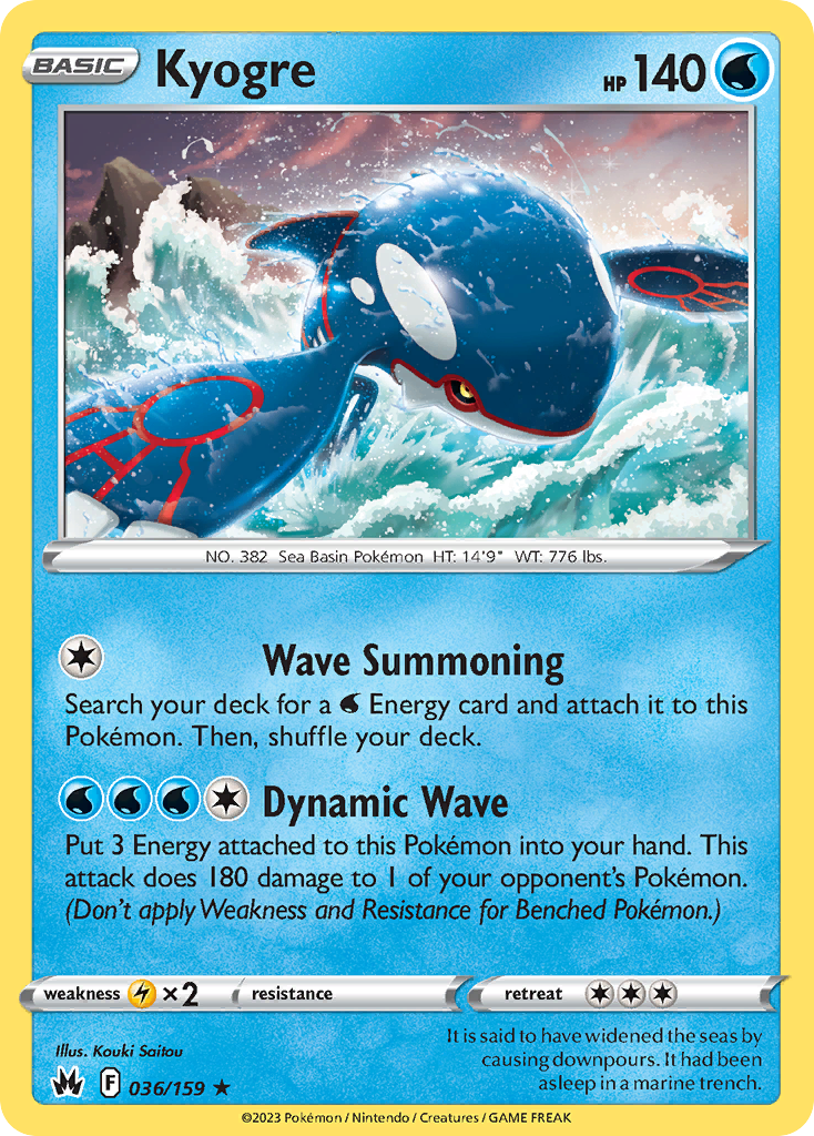 Kyogre - 036/159 - Crown Zenith