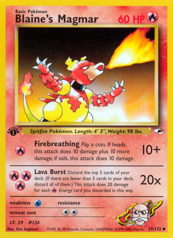 Blaine's Magmar - 037/132 - Gym Heroes