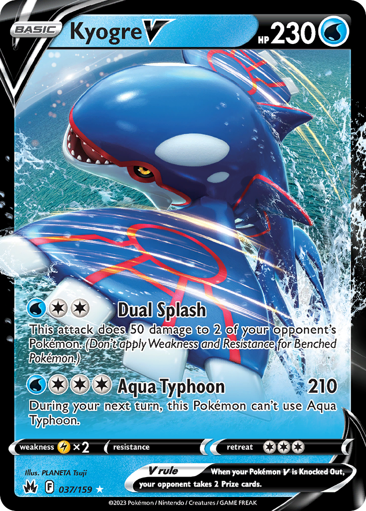 Kyogre V - 037/159 - Crown Zenith