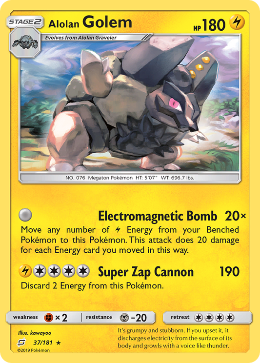 Alolan Golem - 037/181 - Team Up