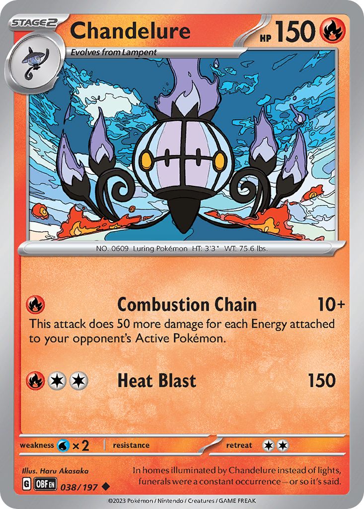 Chandelure - 038/197 - Obsidian Flames