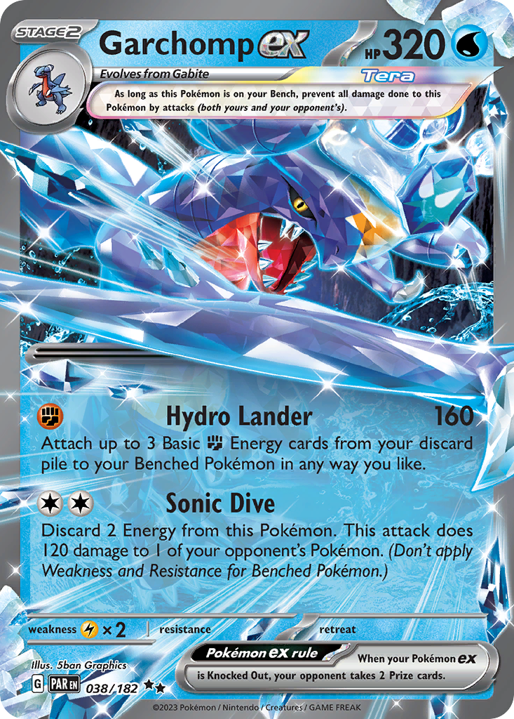 Garchomp ex - 038/182 - Paradox Rift