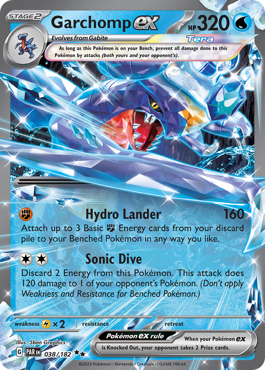 Garchomp ex - 038/182 - Paradox Rift