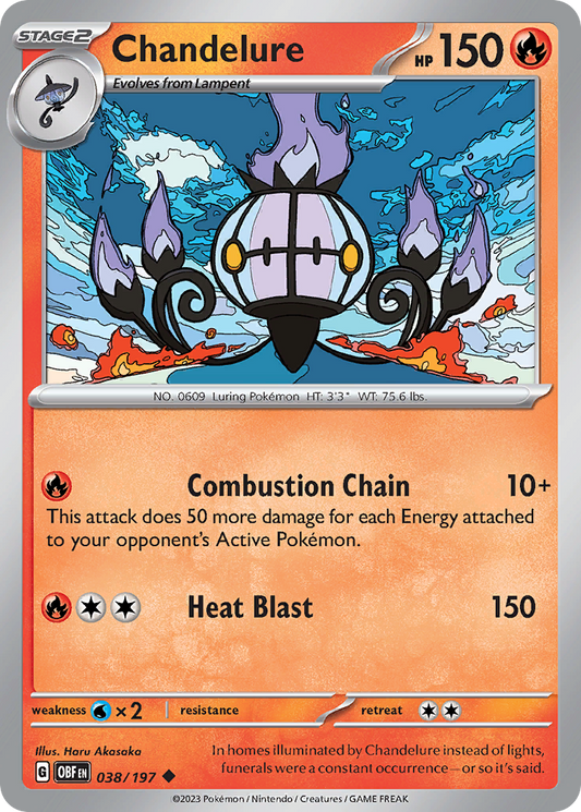 Chandelure - 038/197 - Obsidian Flames