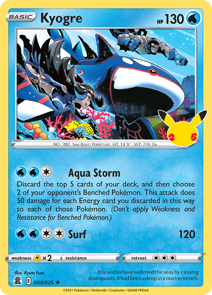 Kyogre - 03/25 - Celebrations