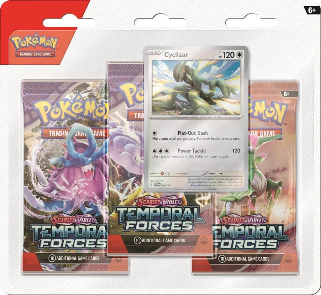 Pokemon SV5 Temporal Forces 3pk Blister